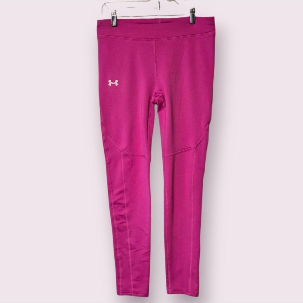 Under Armour High Rise Pink Ankle Leggings Girls Size 14-16 Fly Fast